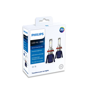 هدلایت H11 فیلیپس LED 6000K Ultinon Essential – نمای بسته‌بندی اصلی