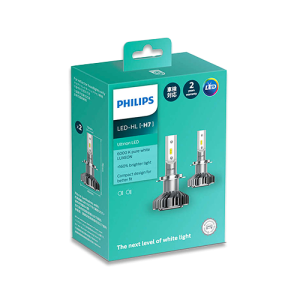 لامپ نوربالا H7 فیلیپس LED 6000K با نور سفید یخی – افزایش 160٪ روشنایی
